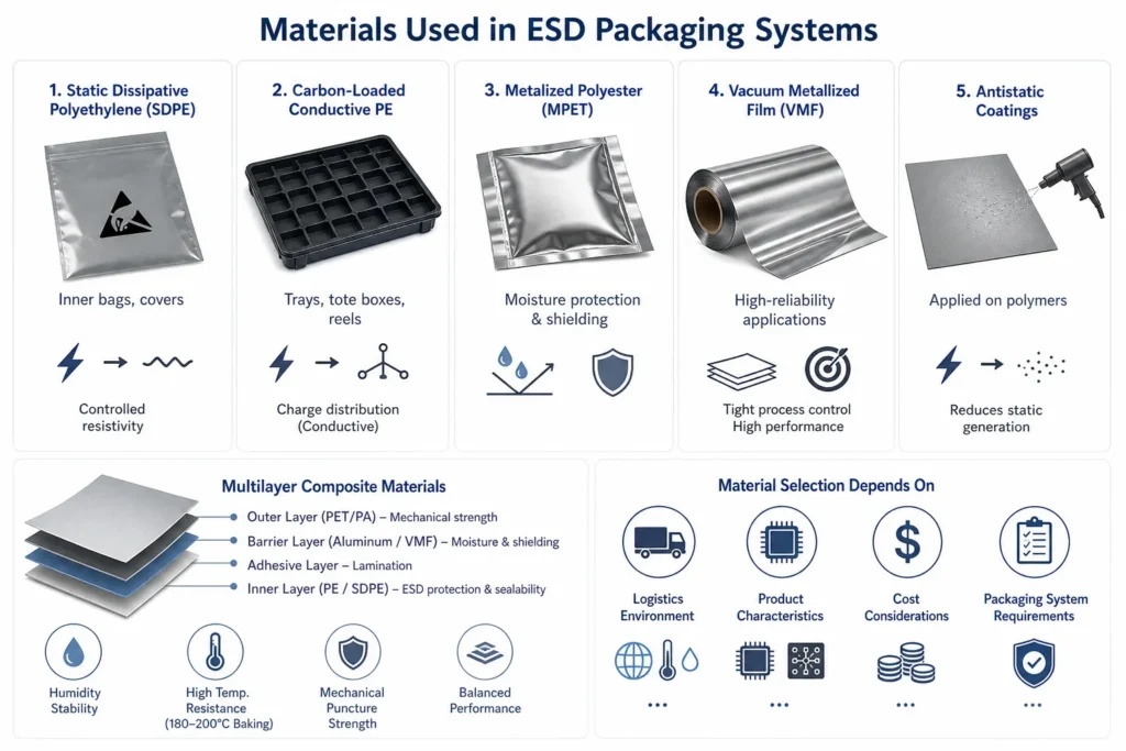 Materials Used in ESD Packaging Systems