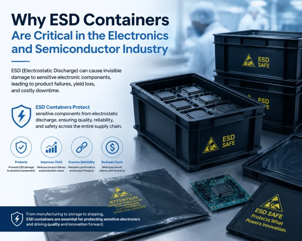 Why ESD Containers Are Critical in the Electronics and Semiconductor Industry