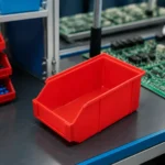 Red ESD Bins for PCB & Component Storage