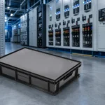 Conductive PP box EPA staging concept illustration (not a product photo)