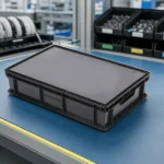 Conductive PP box EPA staging concept illustration (not a product photo)