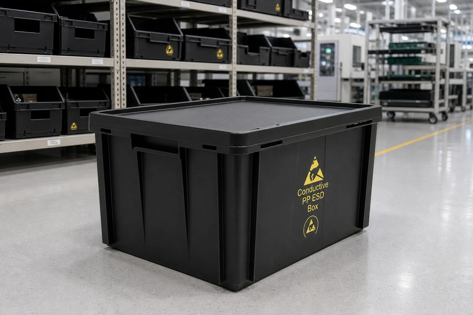 Sanwei esd_box — official product photo with illustrative scene background (not a real site photo)