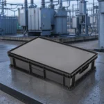 Heat Resistant ESD Box — Sanwei official product with illustrative industrial background (not a real site photo)