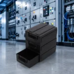 Stackable drawer ESD bin modular staging concept illustration (not a product photo)
