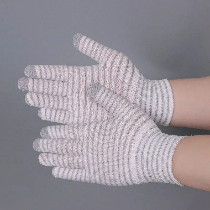 ESD Anti-Static Touchscreen Fingertip Knitted Gloves 3W-9517
