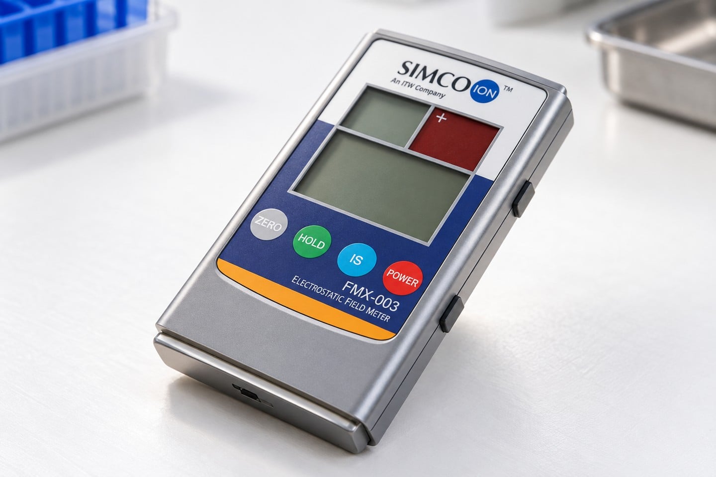 SWESD field meter inspection view with the case and controls visible