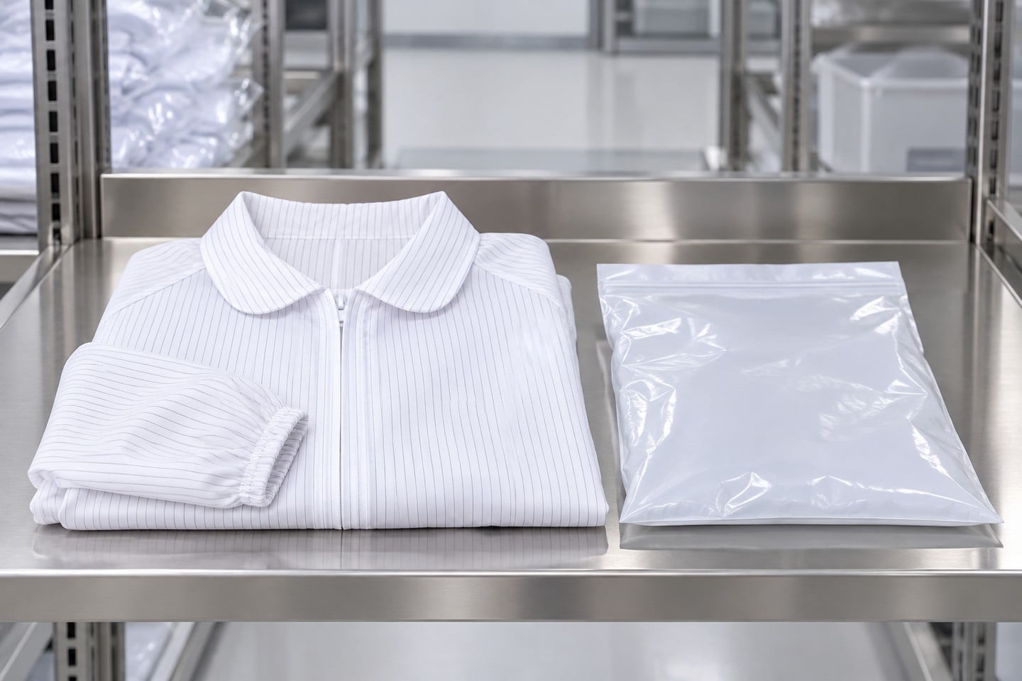 White striped garment segregated for controlled review