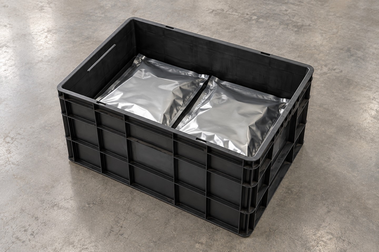 Protected packages distributed inside a tote