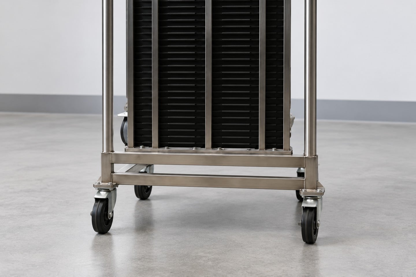 Existing trolley caster and lower frame detail